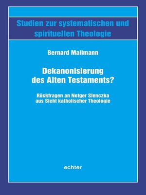 cover image of Dekanonisierung des Alten Testaments?